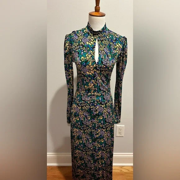knee length dresses for ladies Tanya Taylor Shivon Dress in Blue/Optic White  Hampden Clothing